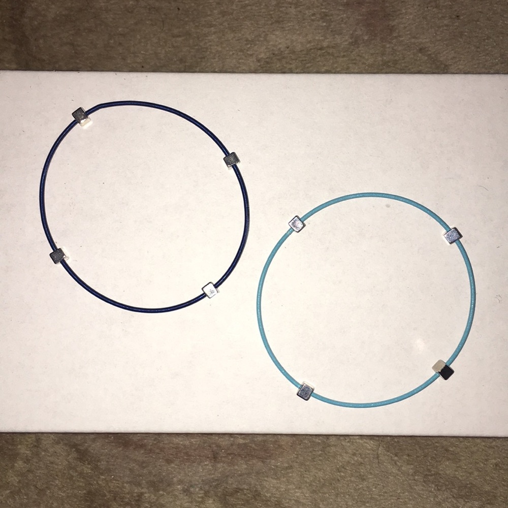 dark & light blue bracelet bundle | NWOT